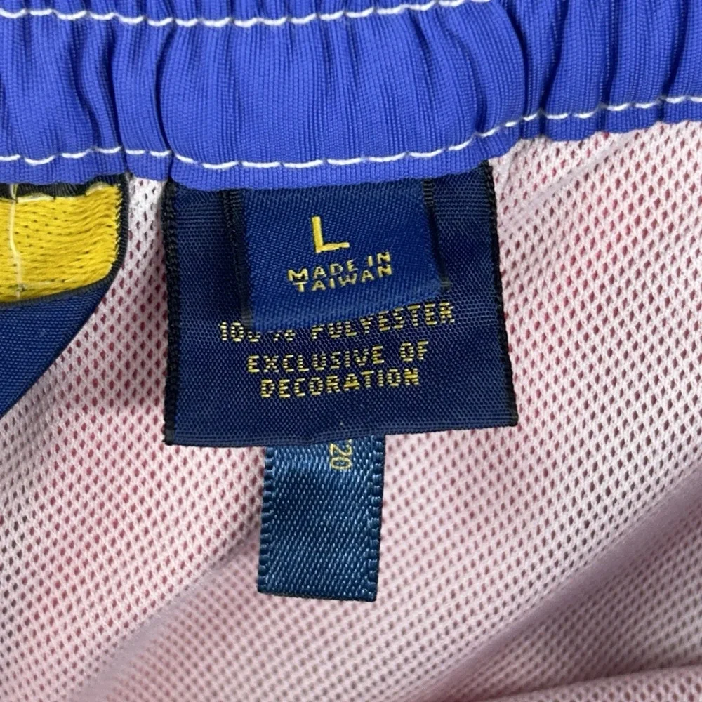 Polo Ralph Lauren Swim Trunks Men Size Large Coral Pink Drawstrings Summer‎